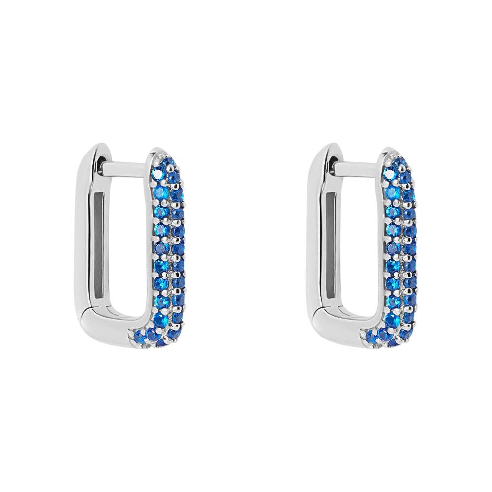 Stroili Orecchini Argento Cristalli Blu Silver Raimbow