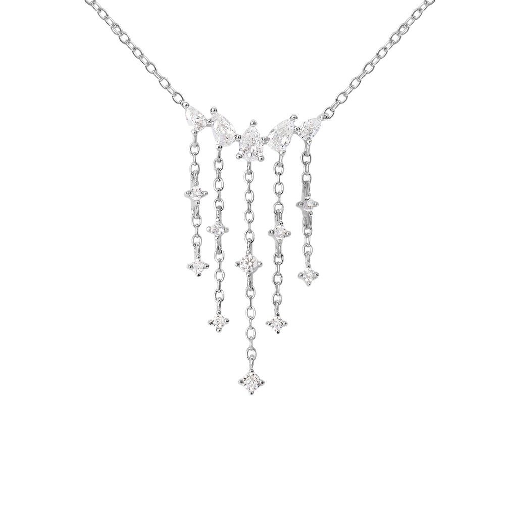 Stroili Collana Argento Cascata di Cristalli Silver Elegance