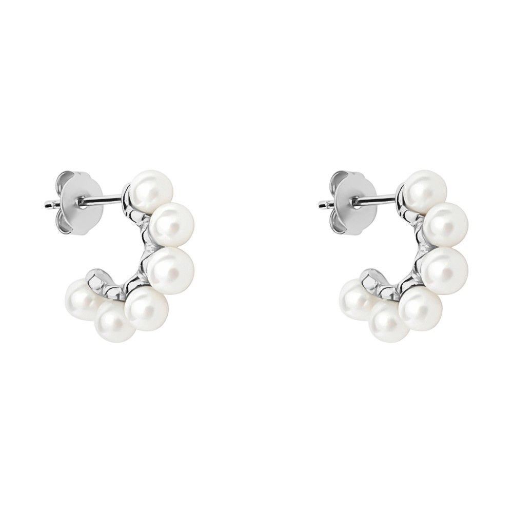 Stroili Orecchini Argento Perle Bianche Silver Pearls