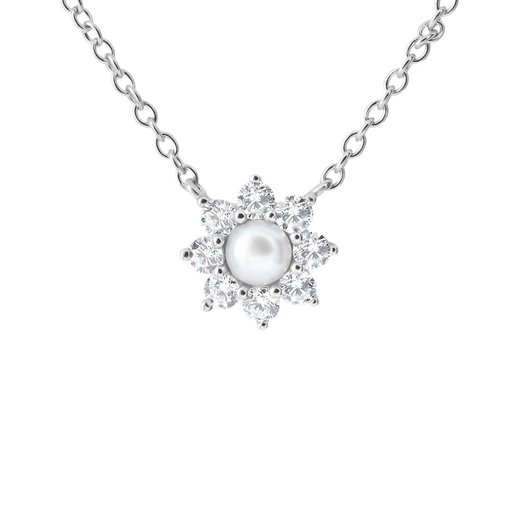 Stroili Collana Argento Fiore con Perla Silver Pearls