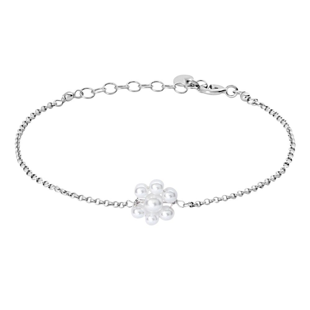 Stroili Bracciale Argento Perle Bianche Silver Baby