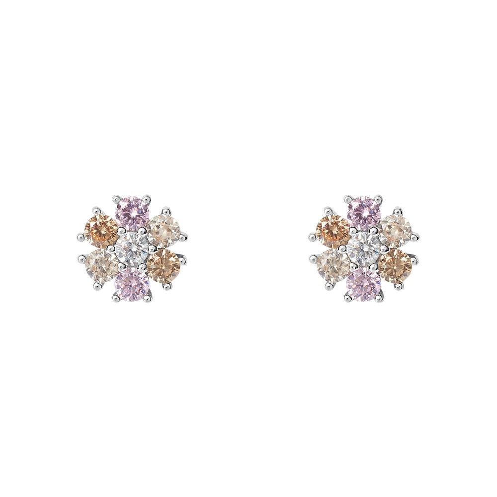 Stroili Orecchini Argento Cristalli Multi Silver Shine