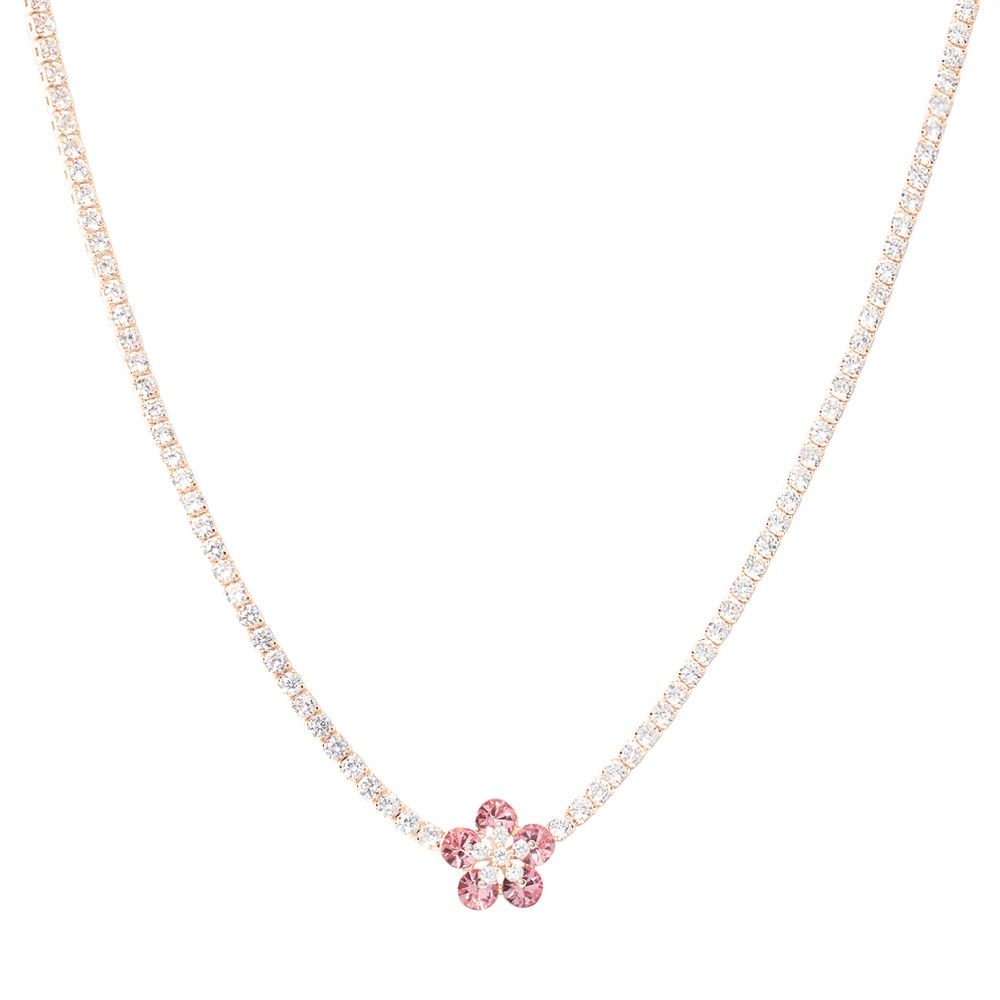 Stroili Collana Tennis Ottone Rosè Cristalli Rosa Romantic Shine