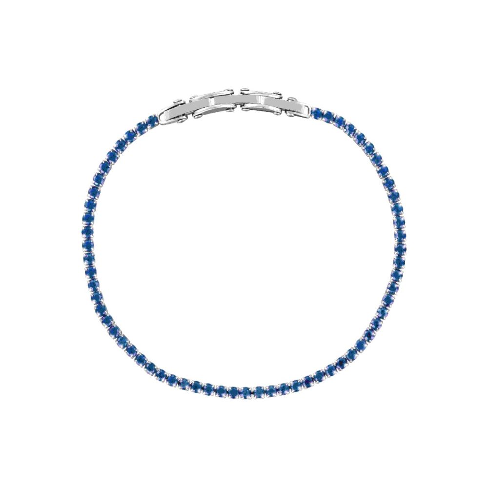 Stroili Tennis Acciaio Zirconi Blu Man Code