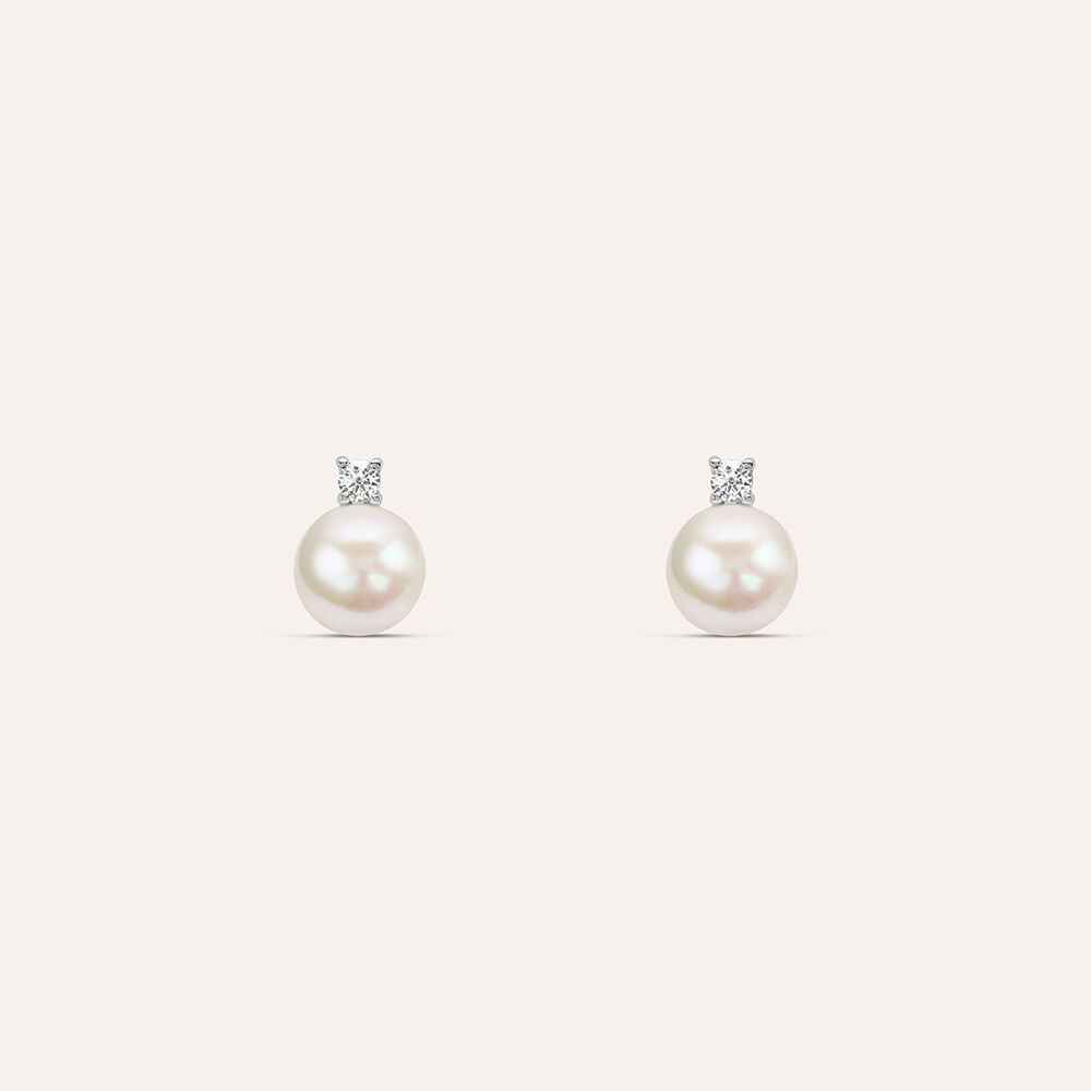 Stroili Orecchini Argento Perla 8 mm Silver Pearls