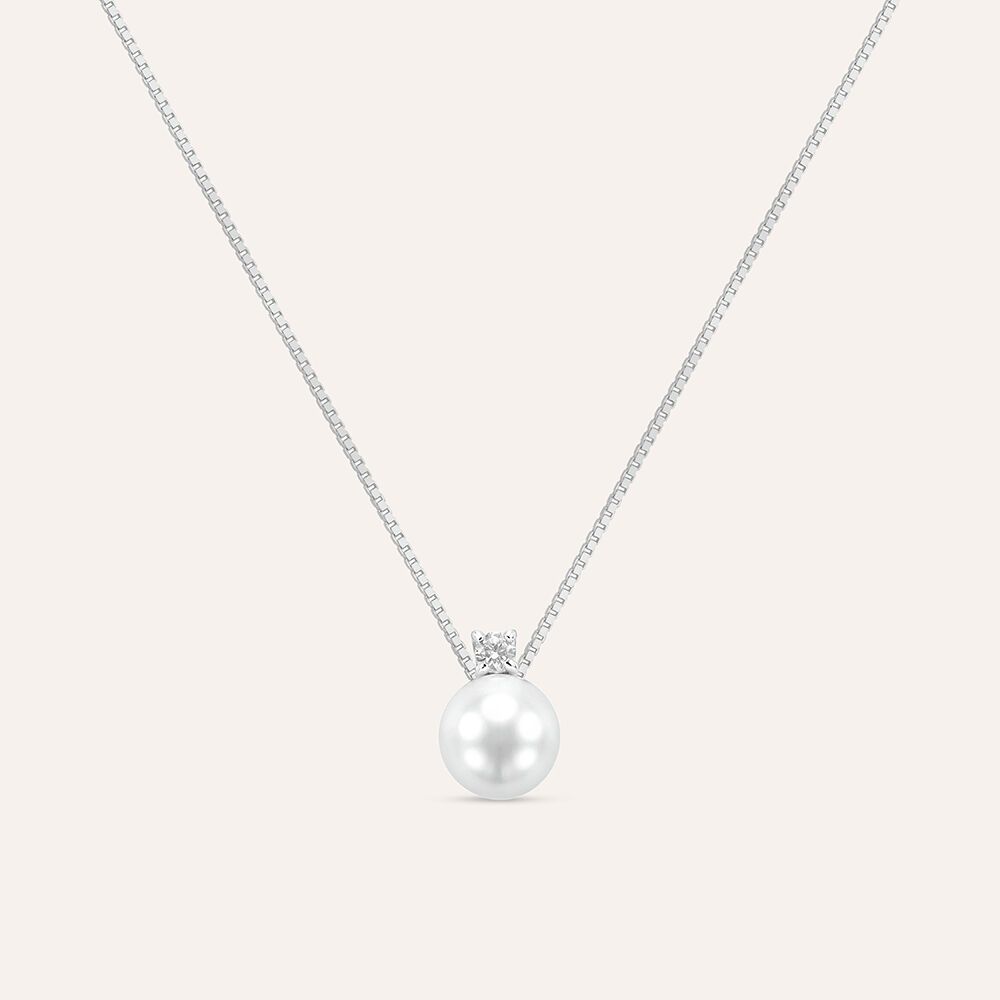 Stroili Collana Argento Perla 8 mm Silver Pearls