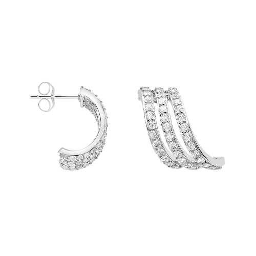 Stroili Orecchini Argento e Zirconi Bianchi Silver Shine