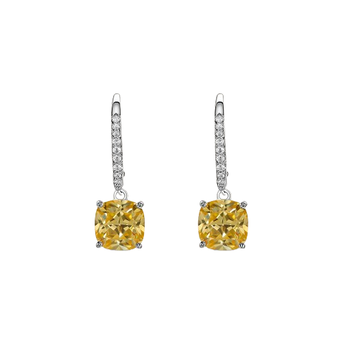 Stroili Orecchini Argento Cristallo Giallo Silver Raimbow