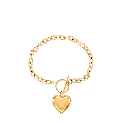 Stroili Bracciale Acciaio Gold Con Cuore Lady Code