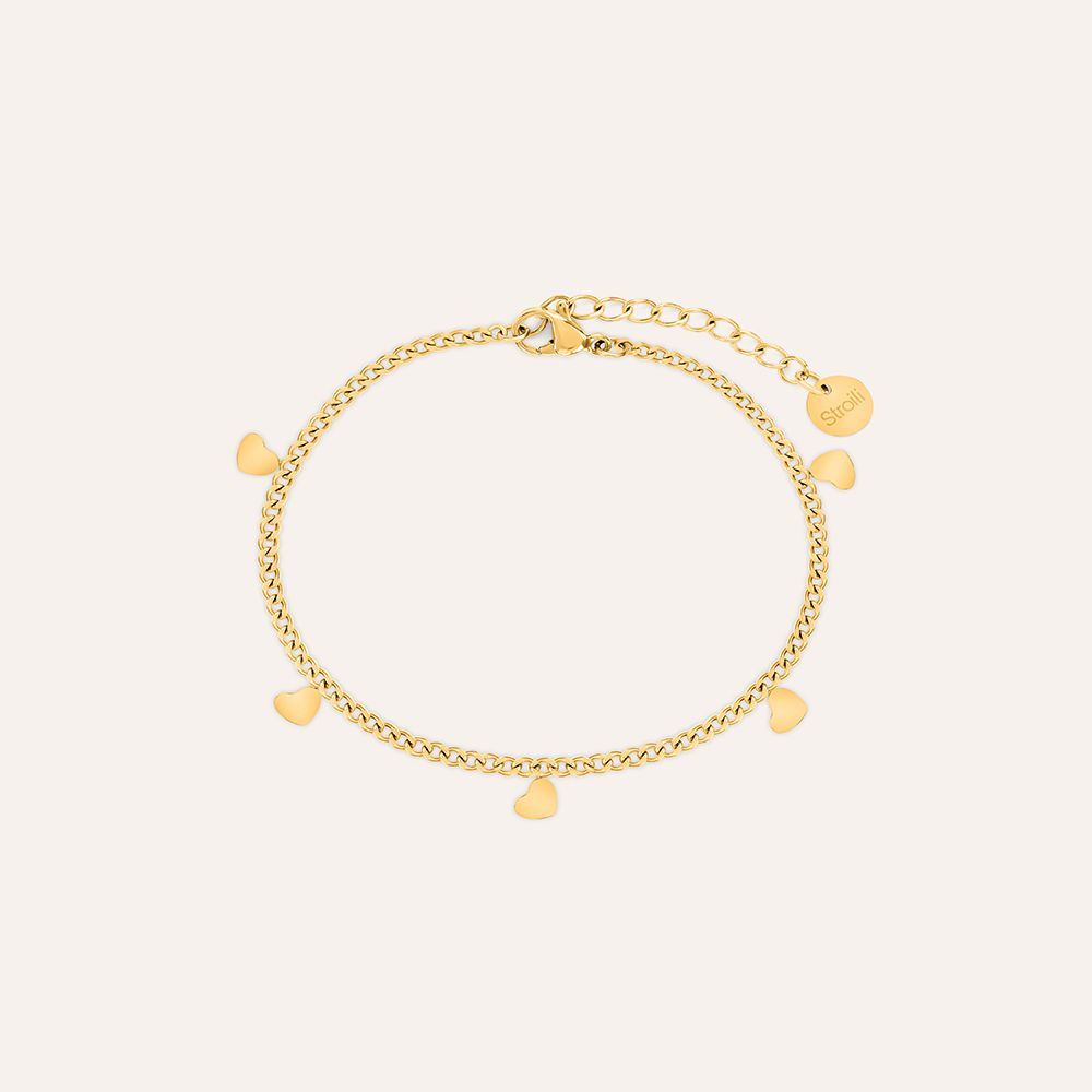 Stroili Bracciale Acciaio Gold con Cuori