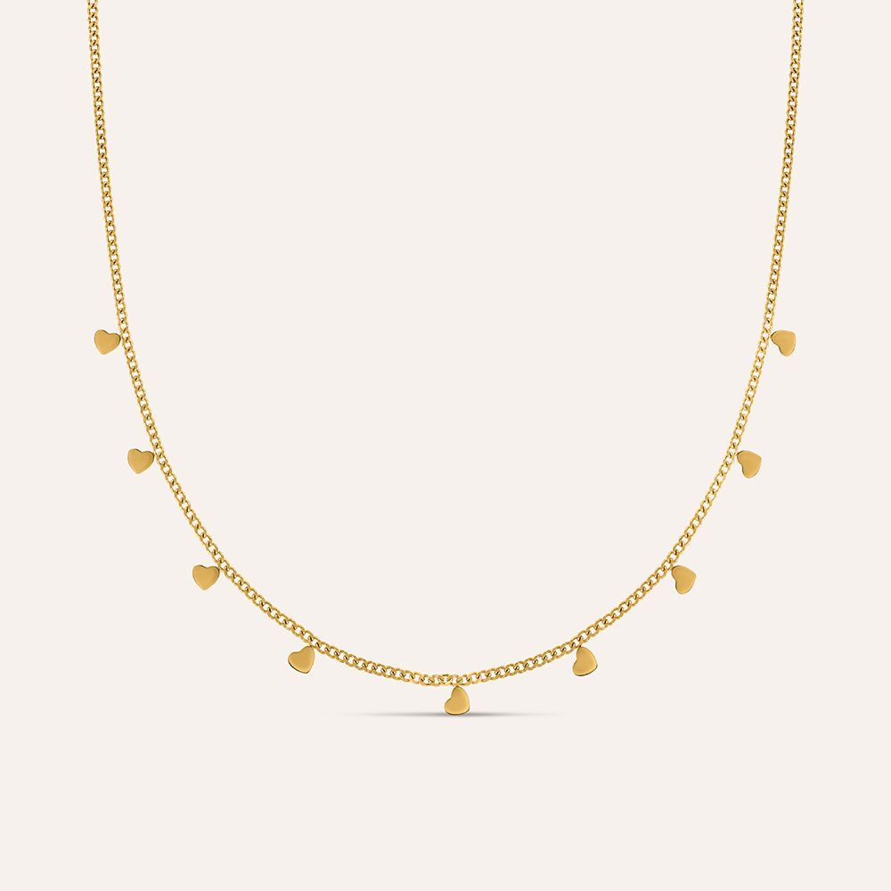 Stroili Collana Acciaio Gold con Cuori
