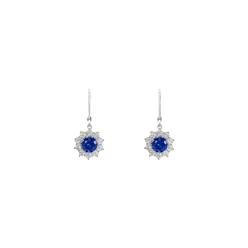 Stroili Orecchini Argento Cristallo Blu e Zirconi