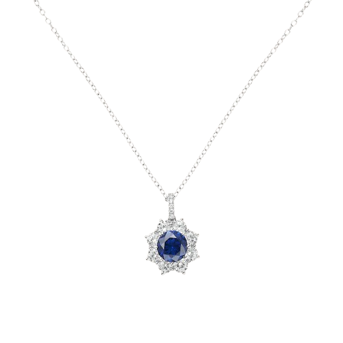 Stroili Collana Argento Cristallo Blu e Zirconi