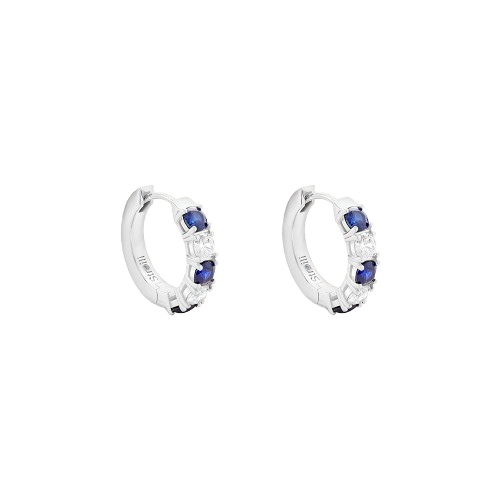 Stroili Cerchi Argento Zirconi Bianchi e Blu