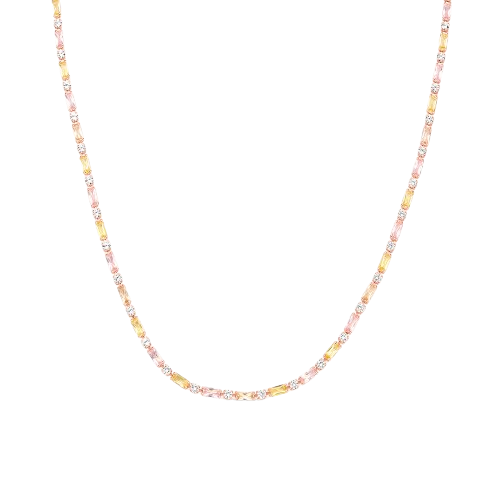 Stroili Collana Ottone Rosè Cristalli Multicolor Romantic Shine