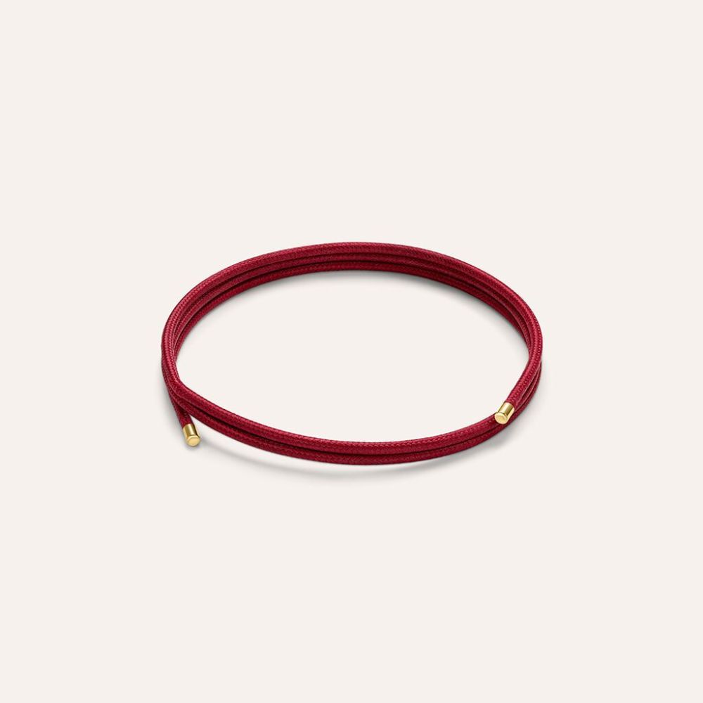 Stroli Choker Magnetico Cordino Burgundy e Acciaio Gold