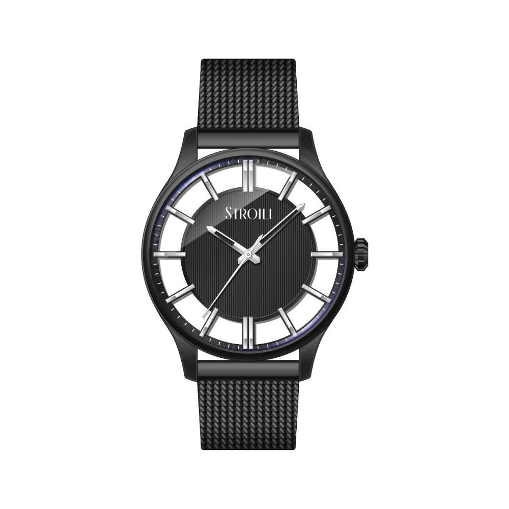 Stroili Orologio Solo Tempo Acciaio Ip Nero Arezzo