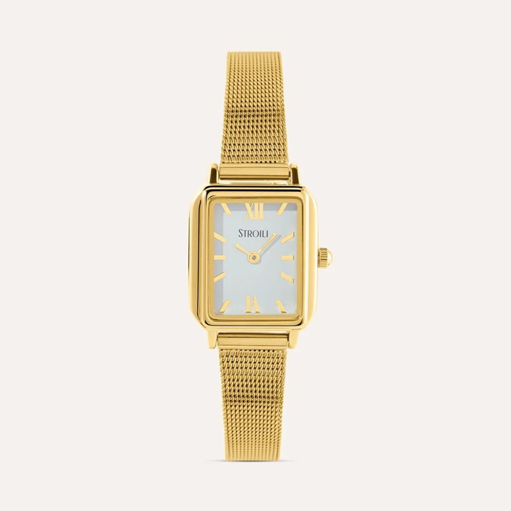 Stroili Orologio Alluminio Gold Solo Tempo Quadrante Silver