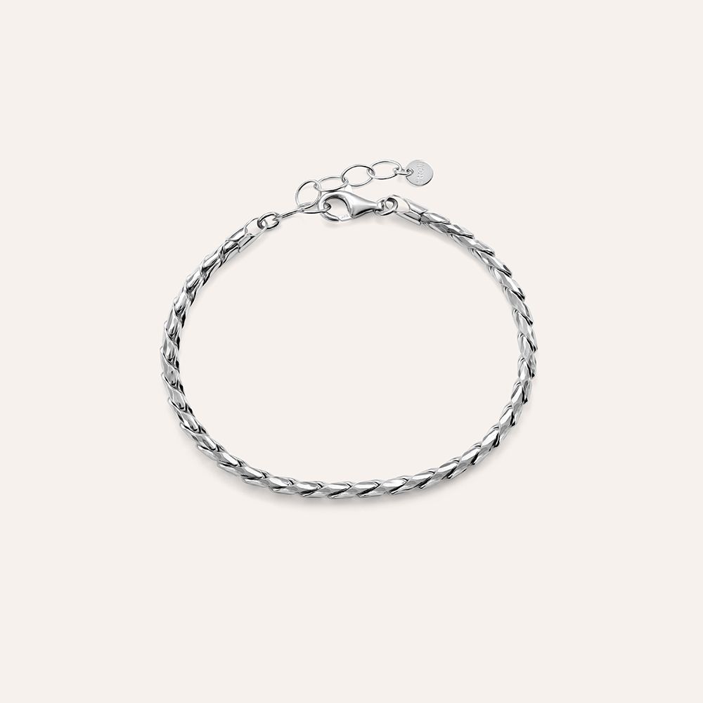 Stroili Bracciale Catena Cardano Argento Rodiato