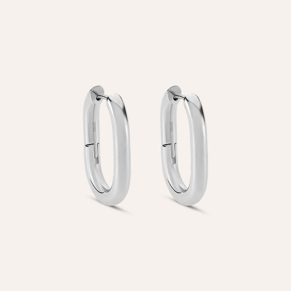 Stroili Orecchini Ovali Acciaio Moonlight