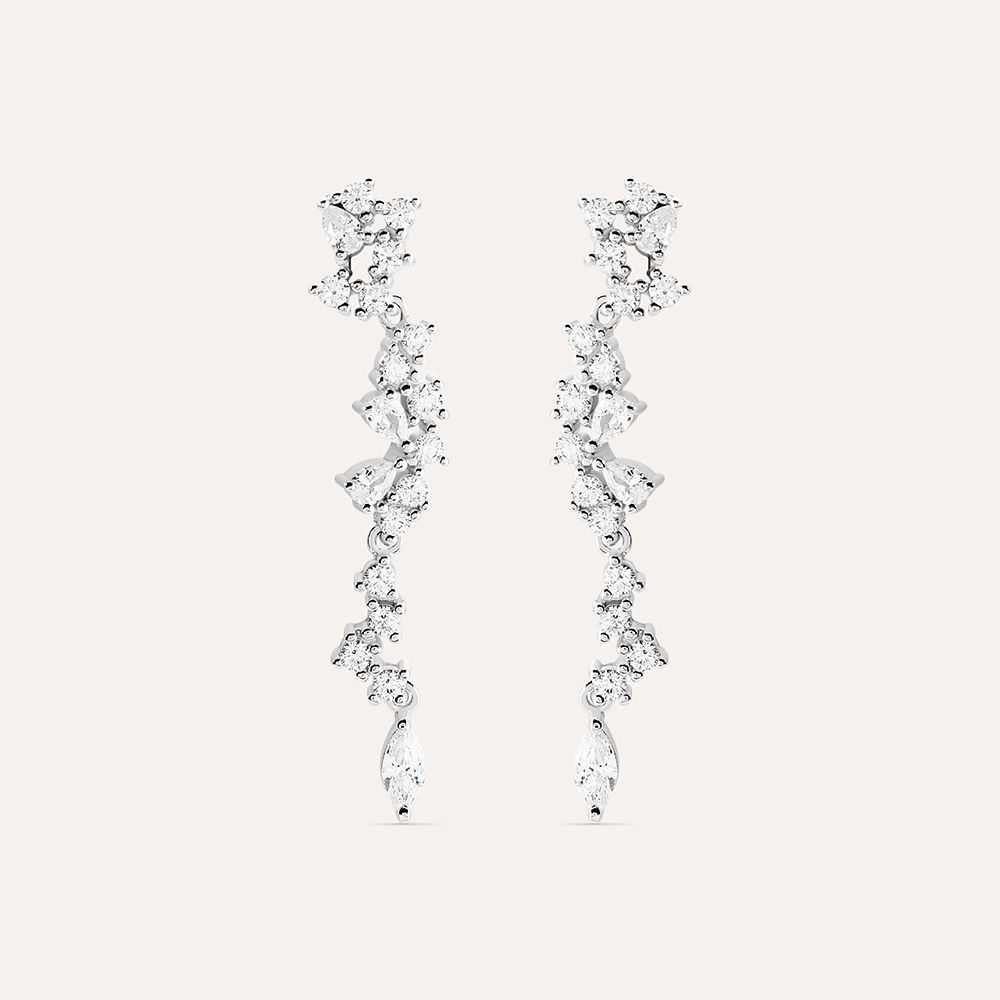 Stroili Orecchini Argento con Zirconi Bianchi