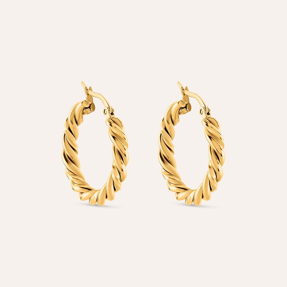 Stroili Cerchi Torchon Acciaio Gold Radiance