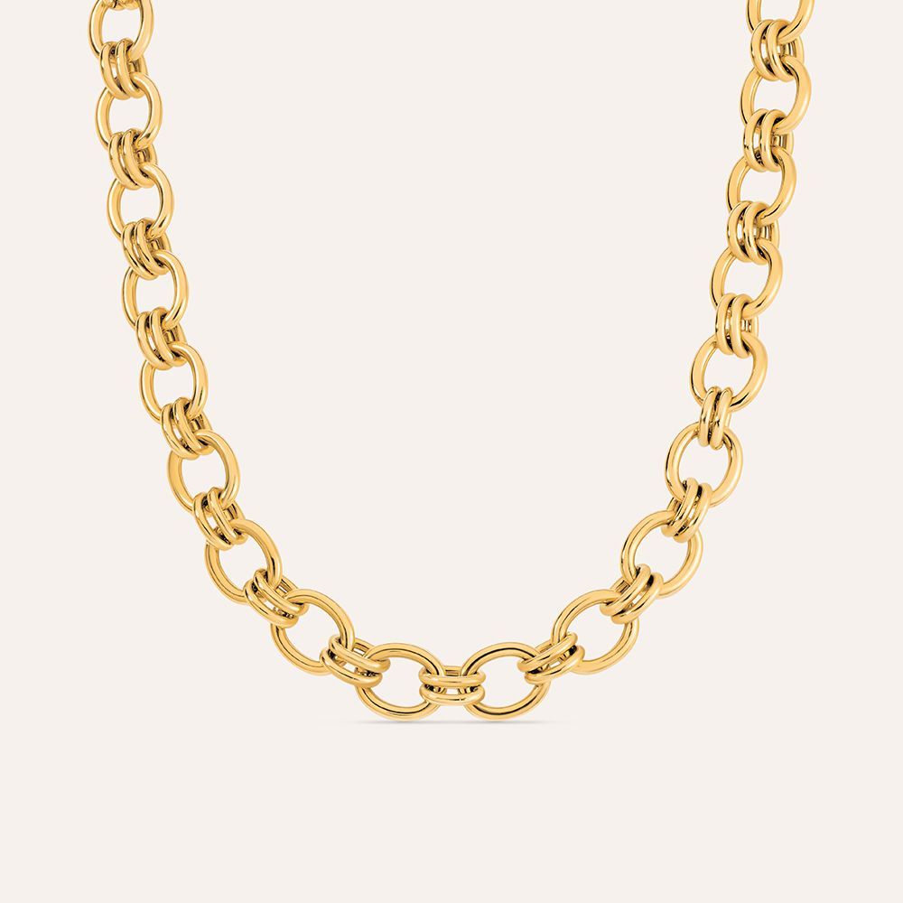 Stroili Collana Catena Acciaio Gold Radiance