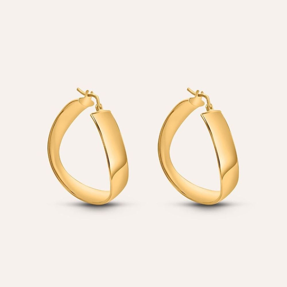 Stroili Orecchini Cerchio Argento Gold