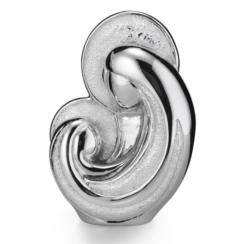 Valenti Madonna con Bambino Resina Argentata 9 cm
