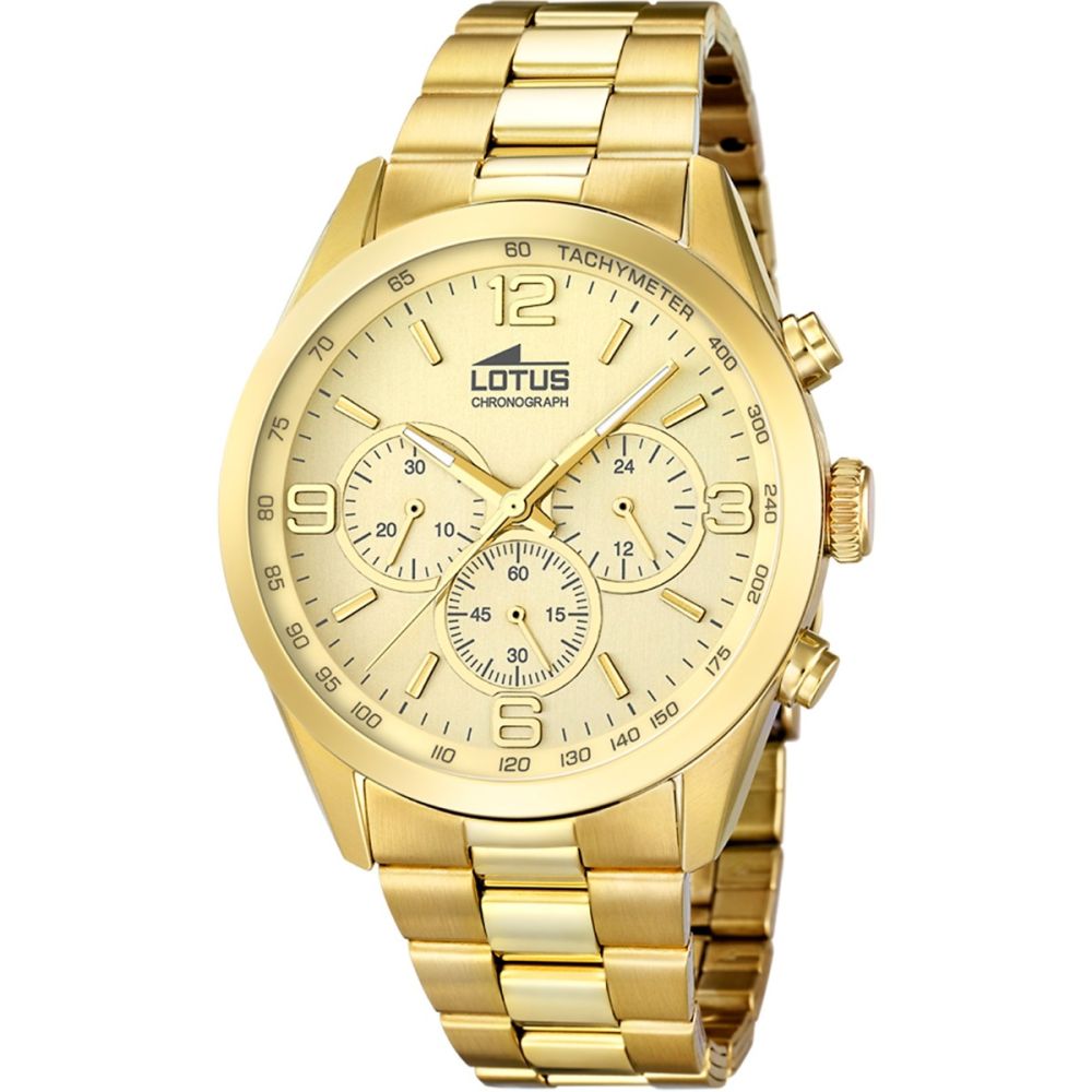 Lotus Orologio Cronografo Acciaio Gold Quadrante Gold