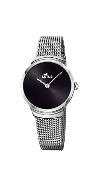 Lotus Orologio Donna Solo Tempo Acciaio Quadrante Nero