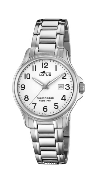 Lotus Orologio Donna Solo Tempo Acciaio Quadrante Bianco