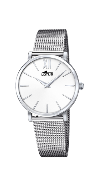 Lotus Orologio Donna Solo Tempo Acciaio Quadrante Bianco