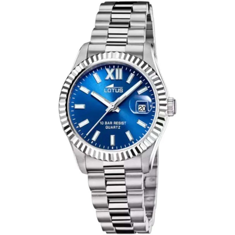 Lotus Orologio Acciaio Solo Tempo Quadrante Blu 18930 5 Stainless Gioiellerie