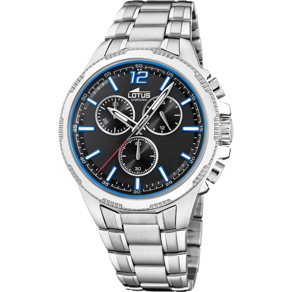 Lotus Orologio Cronografo Acciaio Quadrante Nero
