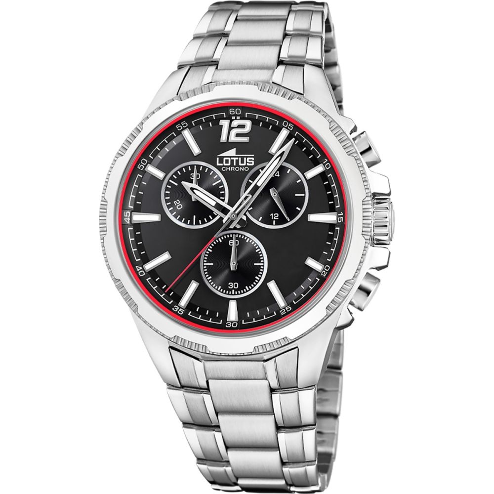Lotus Orologio Cronografo Acciaio Quadrante Nero
