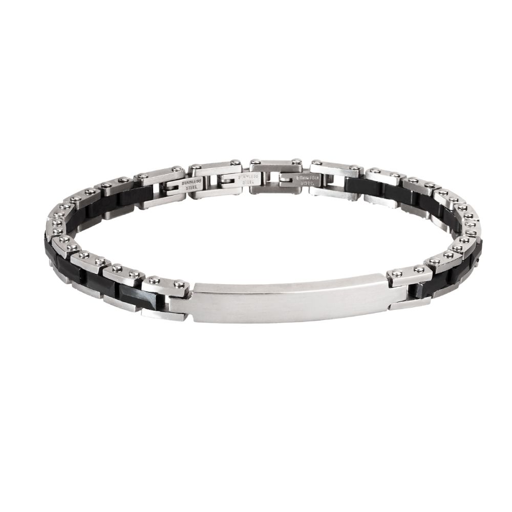 2 Jewels Bracciale Acciaio Piastra e Ceramica