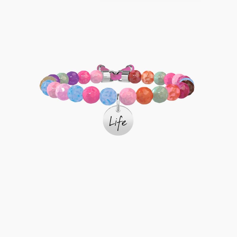 Kidult Bracciale Elastico Agata Multicolor Symbols