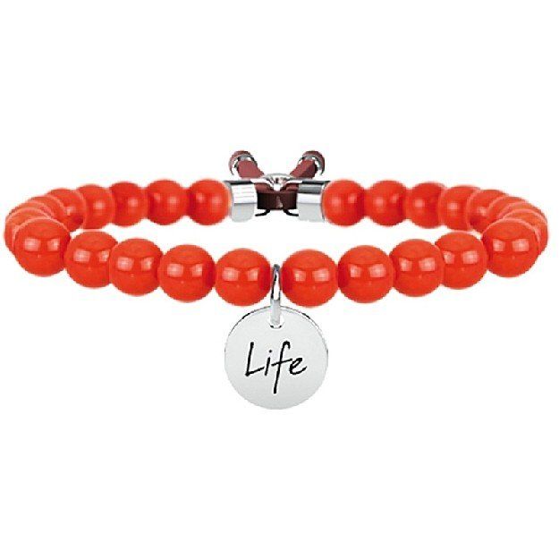 Kidult Bracciale Donna Sfere Corallo Rosse Symbols