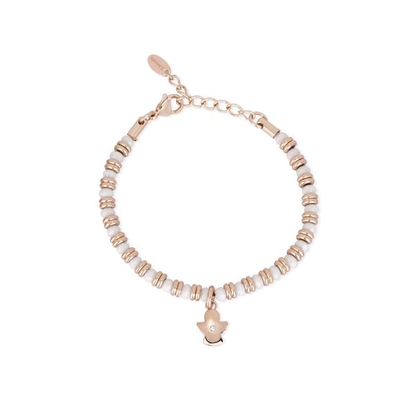 2 Jewels Bracciale Acciaio Rosato Con Angelo