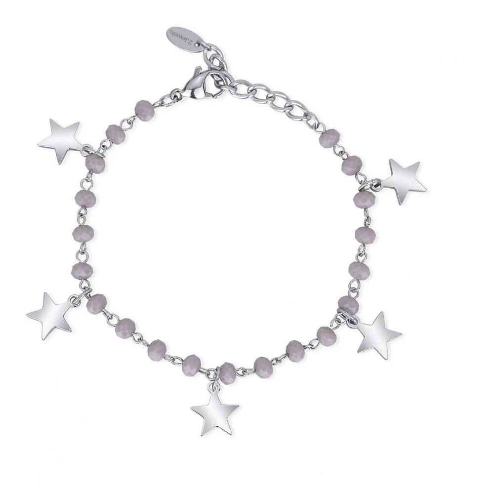 2 Jewels Bracciale Donna Acciaio Con Stelle Desireè