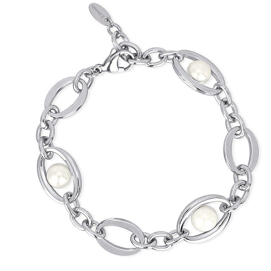 2 Jewels Bracciale Donna Acciaio e Perle Pearl Planet