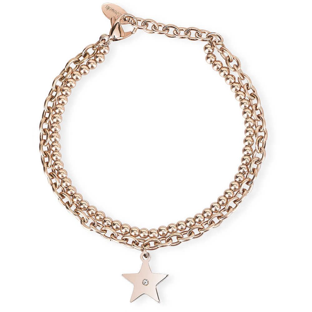 2 Jewels Bracciale Donna Acciaio Rosè e Stella Starlook