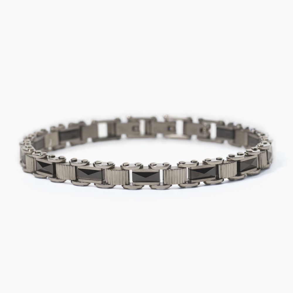 2 Jewels Bracciale Acciaio e Ceramica Nera