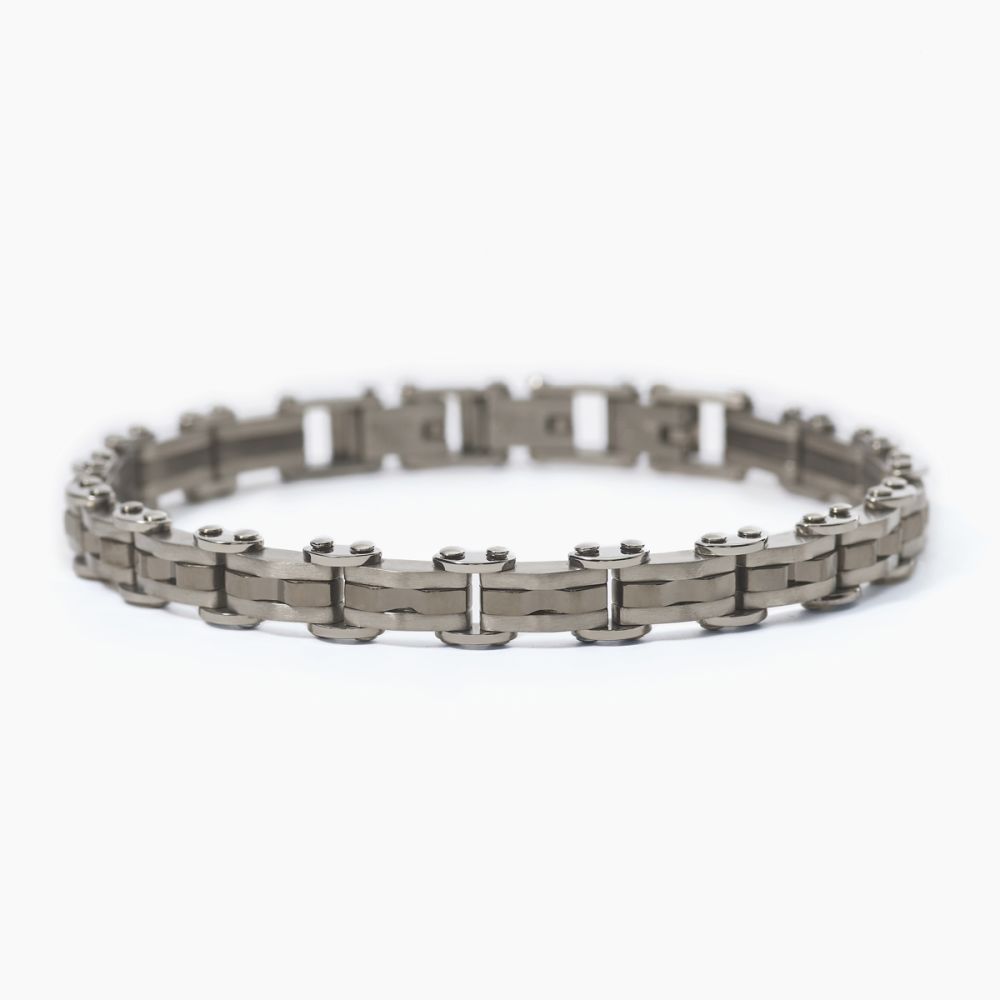 2 Jewels Bracciale Acciaio Elementi Pvd Gunmetal