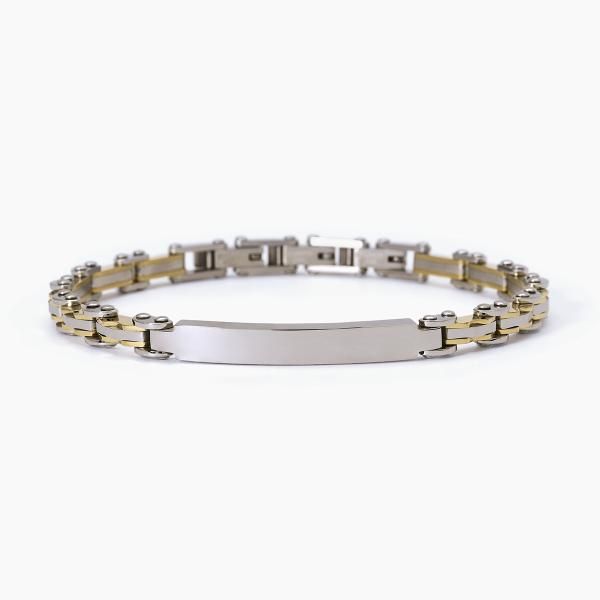 2 Jewels Bracciale Acciaio Pvd Gold e Piastra