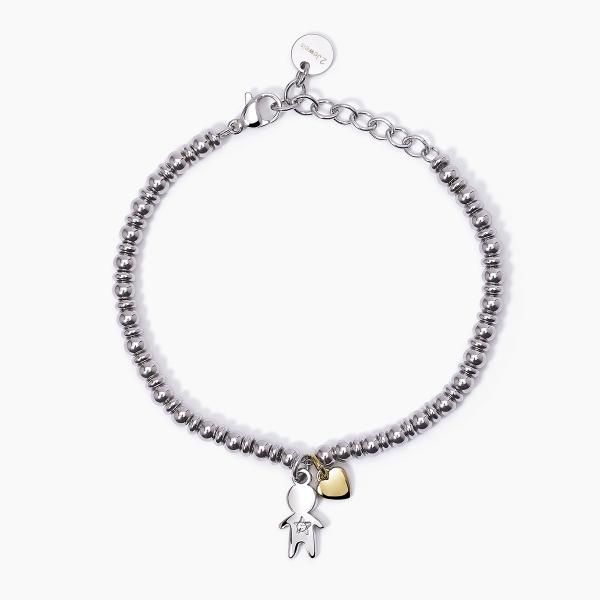 2 Jewels Bracciale Acciaio Bambino e Cuore Gold