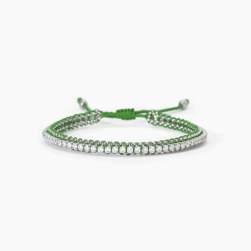 2 Jewels Bracciale Acciaio e Cordino Verde