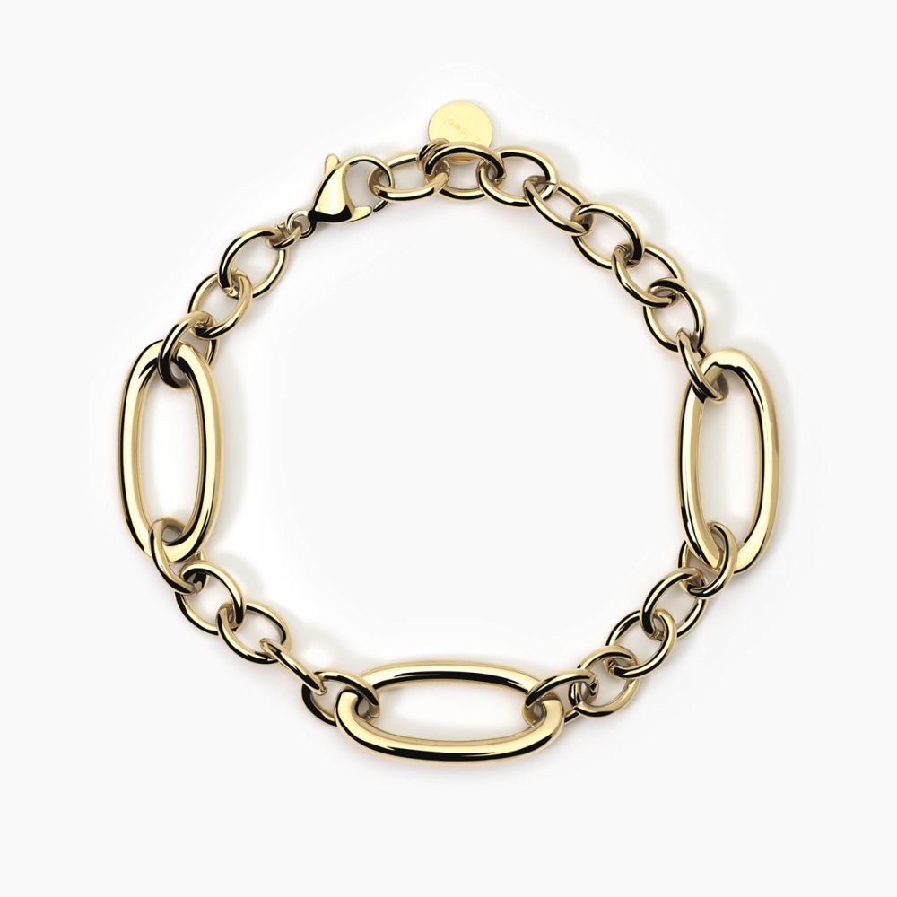 2 Jewels Bracciale Acciaio Gold Catena Forzatina