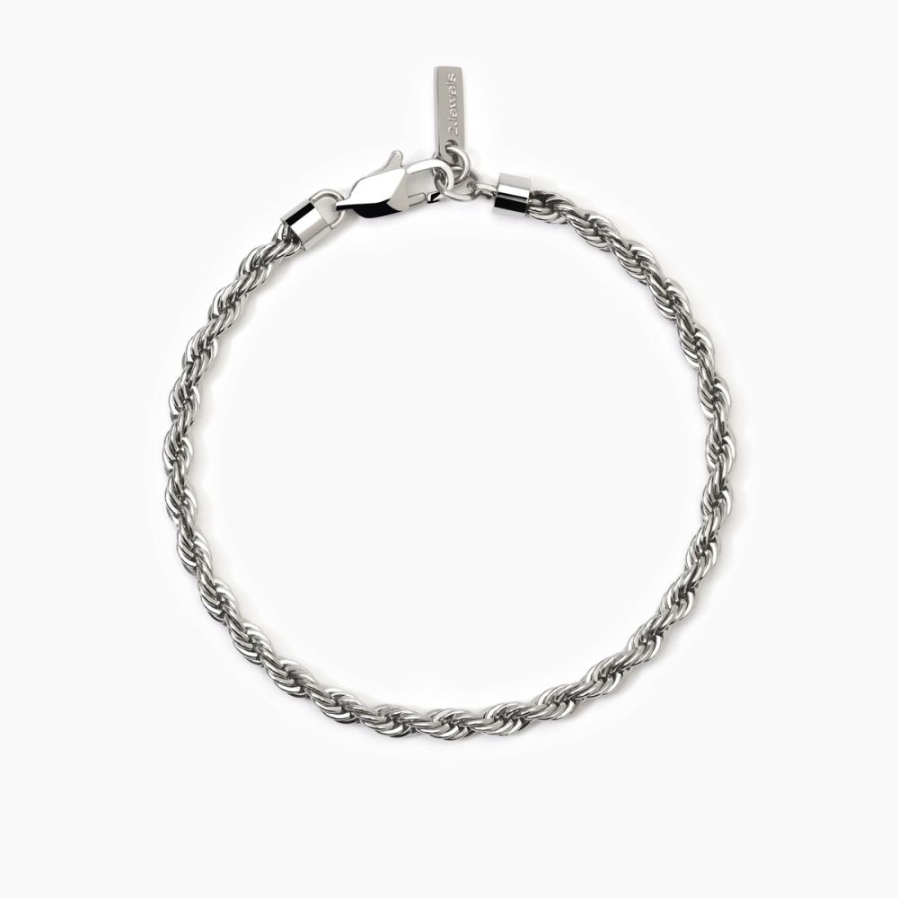 2 Jewels Bracciale Acciaio Catena Corda
